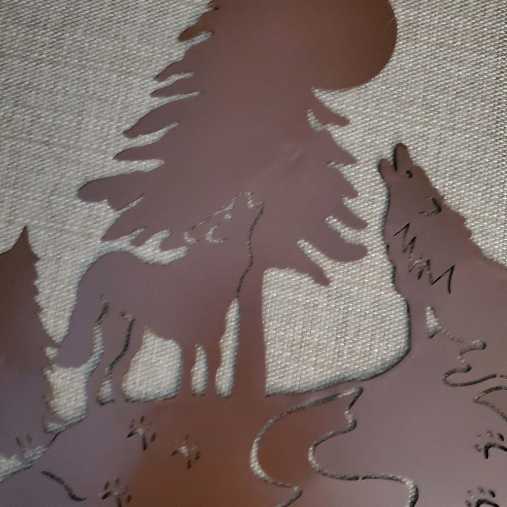 Wolf Rustic Metal Wall Art Hanging - Picture 7 of 11